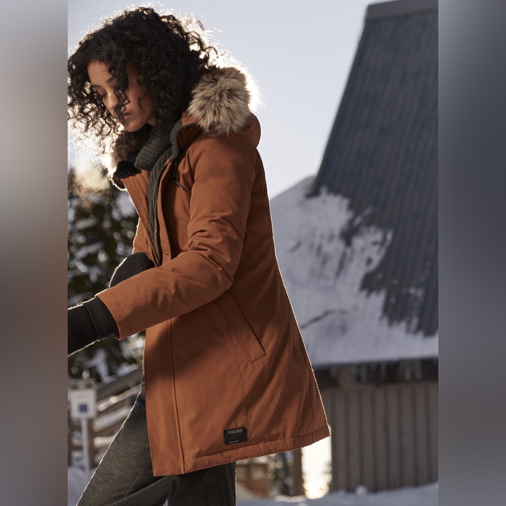 Aritzia Golden by TNA the Haven Parka, cigar